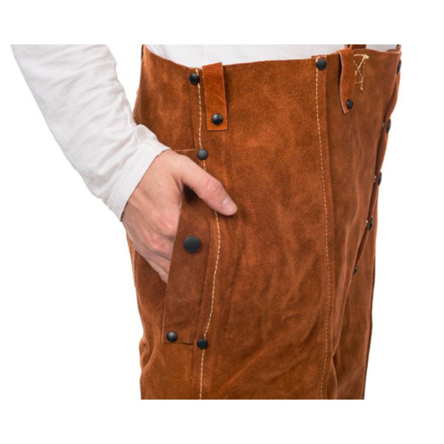 Weldas Lava Brown Schweißer-Bundhose aus Rindleder 44-7440/7600 - PrimeWelding