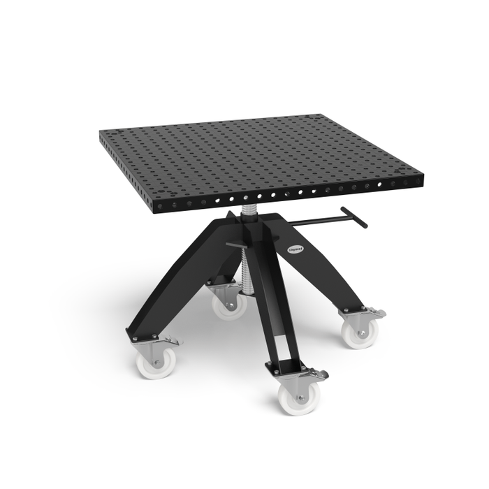 Siegmund Drehtisch höhenverstellbar Mobil inkl. Basic Tischoberteil 1000x1000x50 System 16