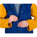 Weldas Yellow Jacket, flammenresistente Schweißerjacke mit Rinds-Spaltleder Ärmeln - PrimeWelding