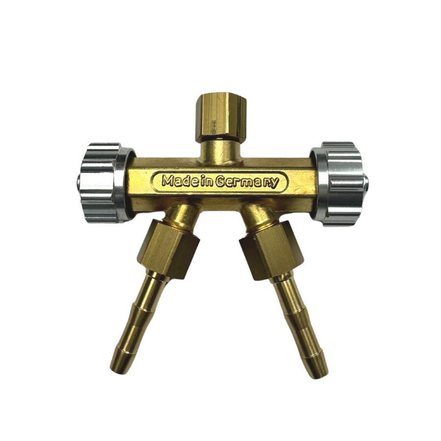Doppelabzweigventil, Argon 1/4 rechts - PrimeWelding