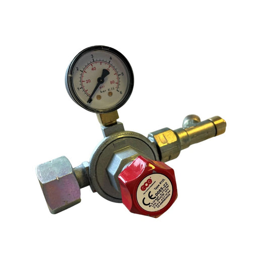 GCE Druckminder Regler für Propanflaschen 5/11/33 kg mit Manometer Gasdruck 0,5-4 bar - PrimeWelding