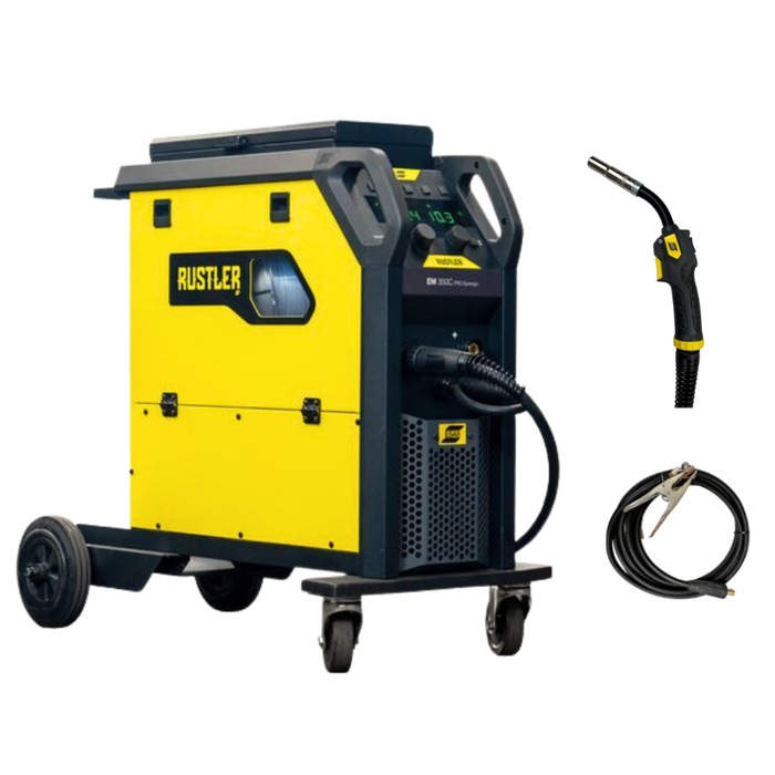 ESAB Schweissgerät Rustler EM 350C Pro Synergic Pulse + Aufbewahrungsbox + Fernregelbrenner
