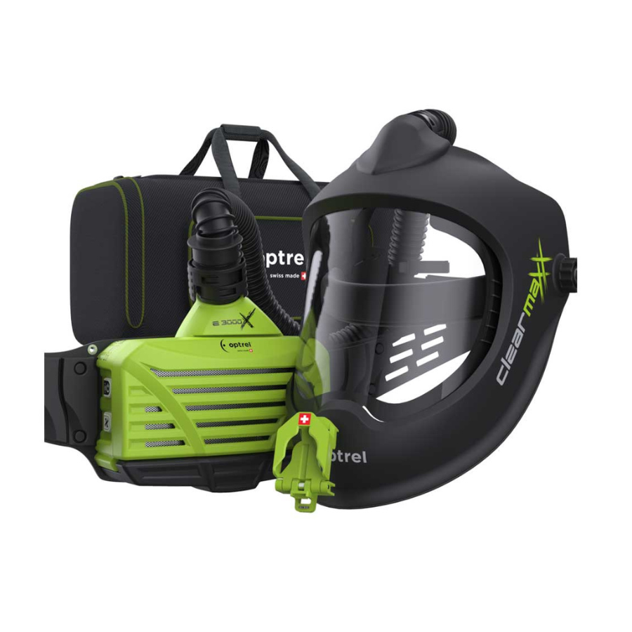 Schleifhelm Optrel Clearmaxx PAPR + e3000x Frischlufteinheit - PrimeWelding