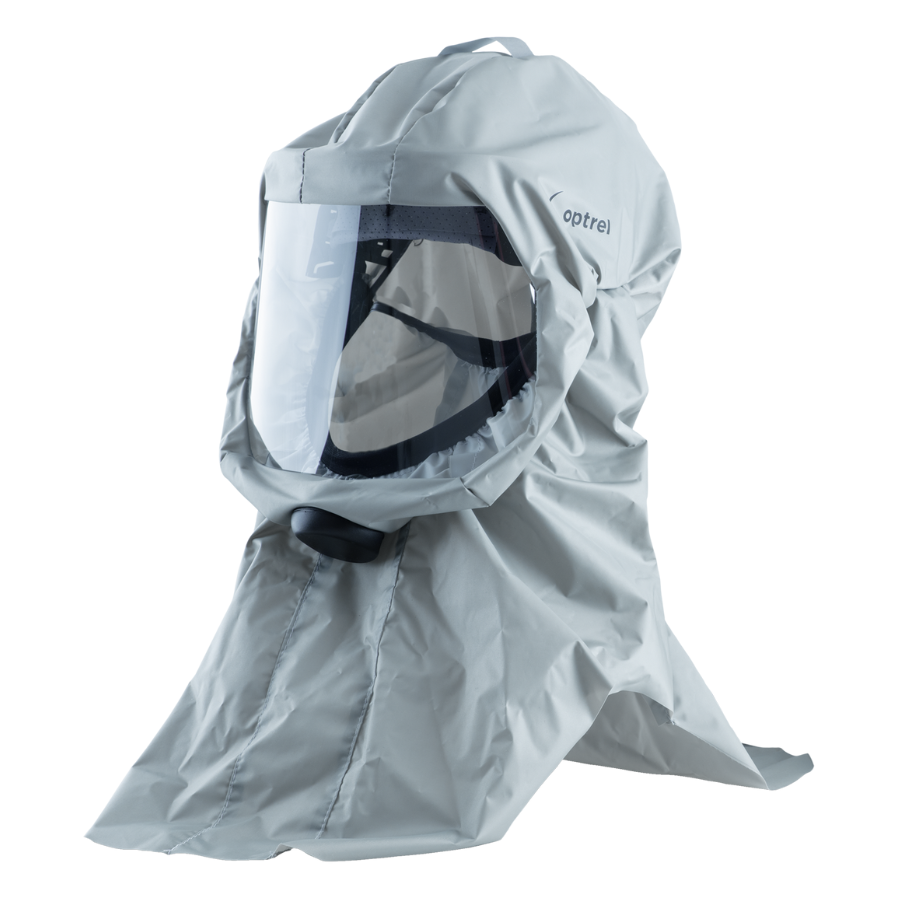 Schutzhaube Optrel Softhood lang grau - PrimeWelding