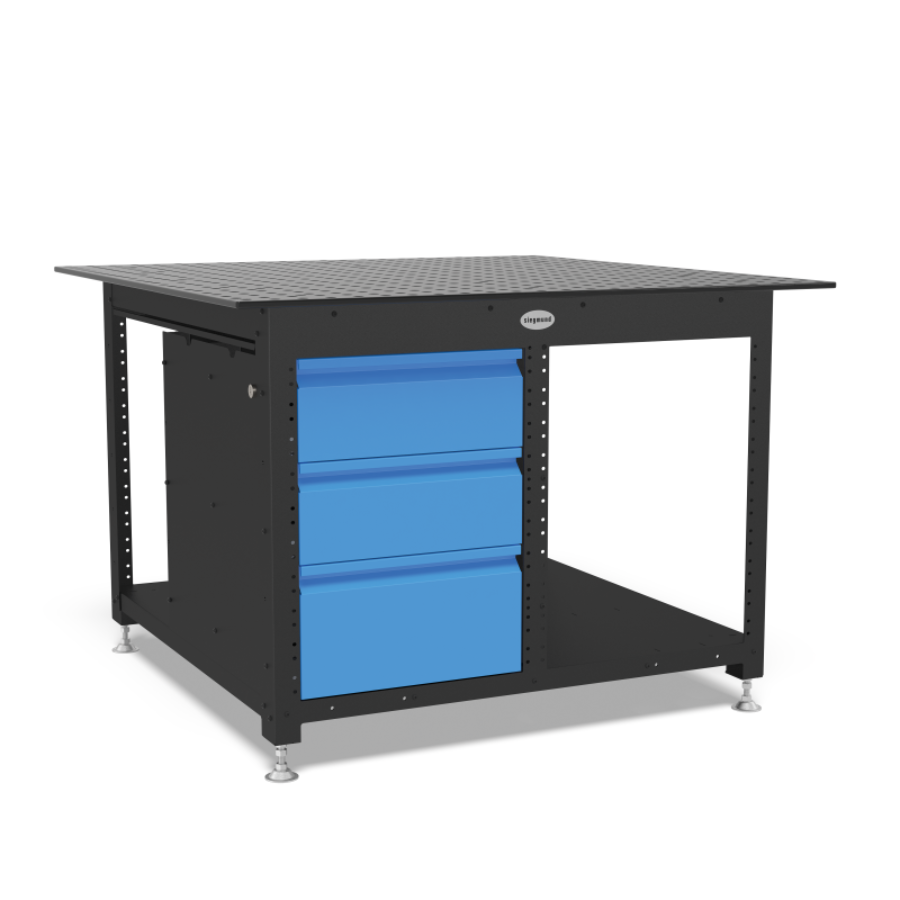 Siegmund Workstation 1212 halbgeschlossen inkl. 3 Schubladen System 16 - PrimeWelding