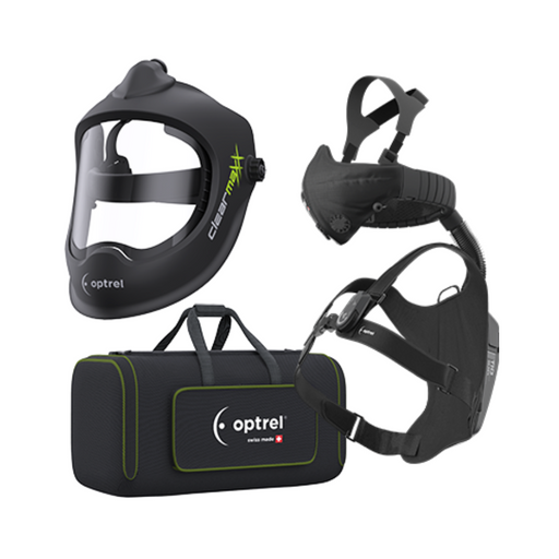 Schleifhelm Optrel Clearmaxx + Swiss Air Frischlufteinheit - PrimeWelding