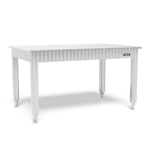 Siegmund Werkbank höhenverstellbar mit Alu Tischprofilen 1600x1000 System 16 - PrimeWelding