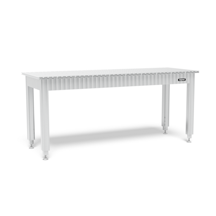Siegmund Werkbank höhenverstellbar mit Alu Tischprofilen 2000x700 System 16 - PrimeWelding