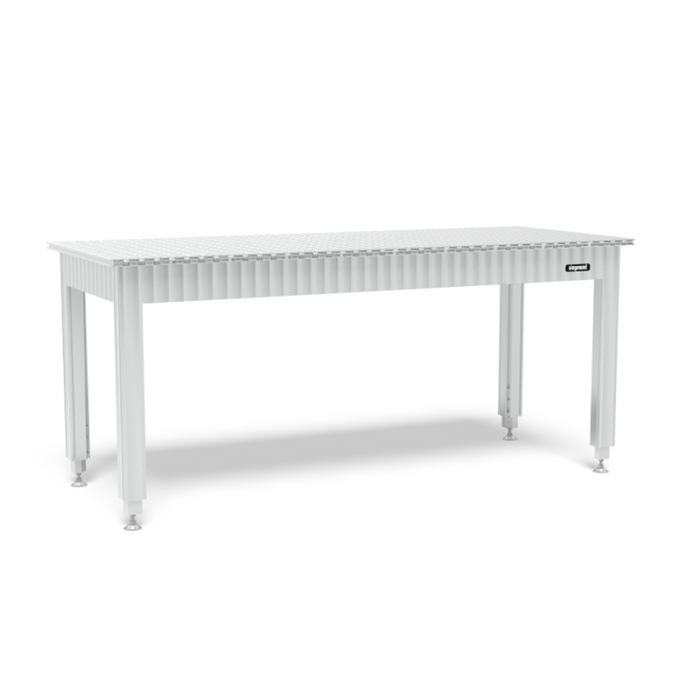 Siegmund Werkbank höhenverstellbar mit Alu Tischprofilen 2000x800 System 16 - PrimeWelding