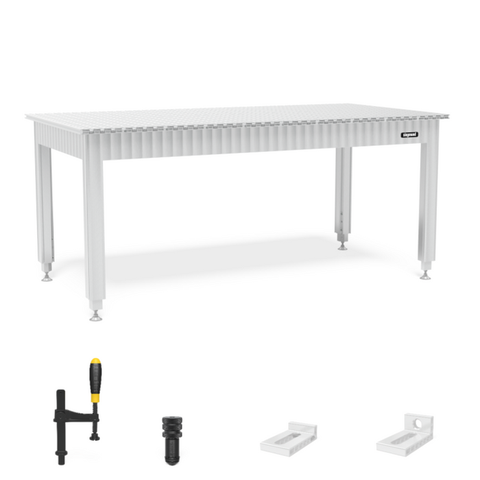 Siegmund Werkbank mit Alu Tischprofilen 2000x1000 inkl. Zubehör System 16 - PrimeWelding