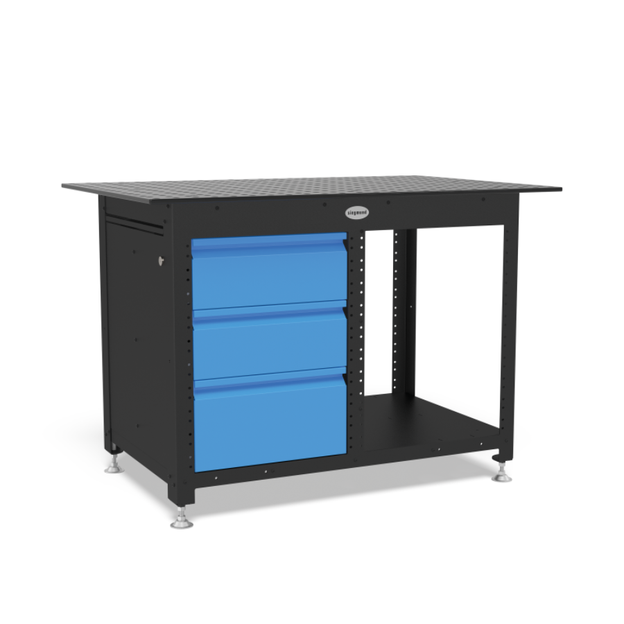 Siegmund Workstation 1208 halbgeschlossen inkl. 3 Schubladen System 16 - PrimeWelding